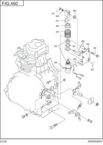 Page H Diagram and Parts List for DY232DS2850  Subaru Engine