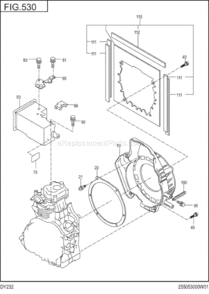 Page J Diagram and Parts List for DY232DS2860  Subaru Engine