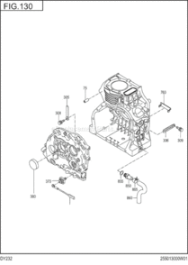 Page C Diagram and Parts List for DY232DS4060  Subaru Engine