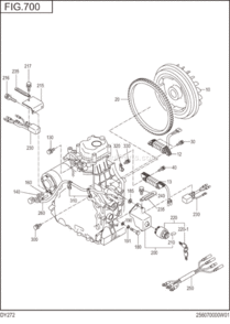 Electric Device Diagram and Parts List for DY272BS0000  Subaru Engine
