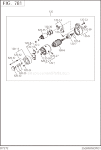 Page P Diagram and Parts List for DY272BS7000  Subaru Engine