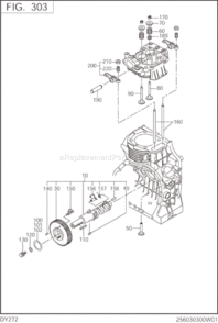 Intake Exhaust Diagram and Parts List for DY272BS7000  Subaru Engine