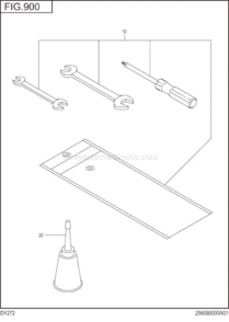 Accessories Label Diagram and Parts List for DY272DD0010  Subaru Engine