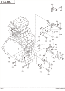 Governor,Operation Diagram and Parts List for DY272DD0010  Subaru Engine