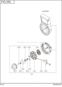 Page H Diagram and Parts List for DY272DD0010  Subaru Engine