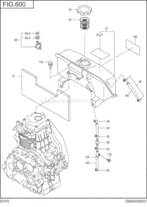 Fuel Lubricant Diagram and Parts List for DY272DD4060  Subaru Engine