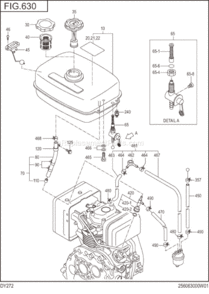 Page L Diagram and Parts List for DY272DD5470  Subaru Engine