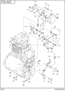 Governor,Operation Diagram and Parts List for DY272DD5470  Subaru Engine