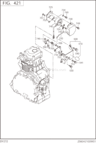 Page H Diagram and Parts List for DY272DD5631  Subaru Engine