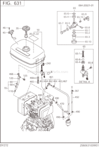 Page N Diagram and Parts List for DY272DS206S  Subaru Engine