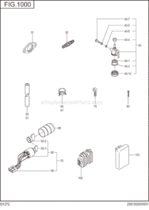 0 Tandoku-Hassou-Buhin Diagram and Parts List for DY272DS2810  Subaru Engine