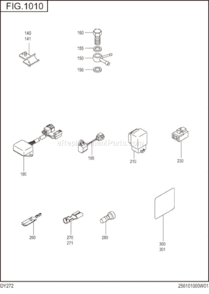 Page P Diagram and Parts List for DY272DS2850  Subaru Engine