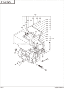 Page J Diagram and Parts List for DY272DS2860  Subaru Engine