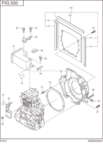 Cooling,Starting Diagram and Parts List for DY272DS2860  Subaru Engine