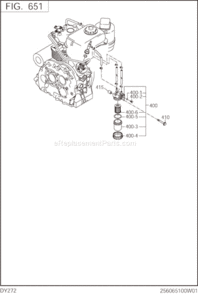 Page R Diagram and Parts List for DY272DS4110  Subaru Engine