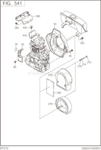 Page K Diagram and Parts List for DY272DS4131  Subaru Engine