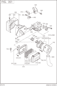 Page H Diagram and Parts List for DY272DS4131  Subaru Engine