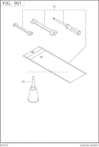 Accessories Label Diagram and Parts List for DY272DS5000  Subaru Engine