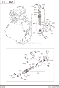 Page J Diagram and Parts List for DY272DS5470  Subaru Engine