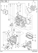 Crankcase Group Diagram and Parts List for DY350BB0010  Subaru Engine