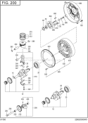 Part Location Diagram of 229-23501-27 Subaru Piston Ring Set