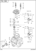 Intake,Exhaust Diagram and Parts List for DY350BB0010  Subaru Engine