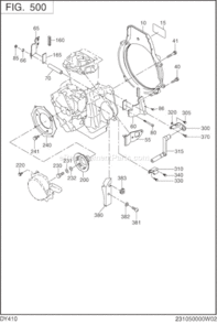 Cooling,Starting Diagram and Parts List for DY410DS1200  Subaru Engine
