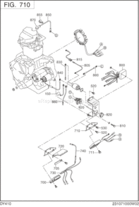 Page N Diagram and Parts List for DY410DS1200  Subaru Engine
