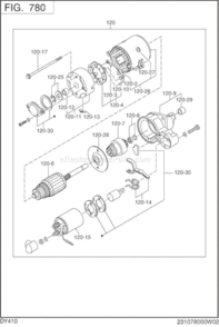 Page O Diagram and Parts List for DY410DS1200  Subaru Engine