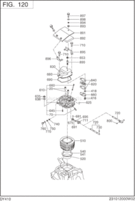 Page B Diagram and Parts List for DY410DS1200  Subaru Engine