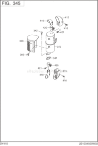 Page G Diagram and Parts List for DY410DS1200  Subaru Engine