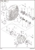 Clutch Reduction Group Diagram and Parts List for DY420BB0000  Subaru Engine