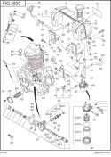 Fuel Lubricant Diagram and Parts List for DY420BB0000  Subaru Engine