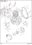 Cooling,Starting Diagram and Parts List for DY420BB0000  Subaru Engine