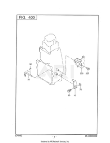 400 Governor Diagram and Parts List for RAS17017010  Subaru Generator