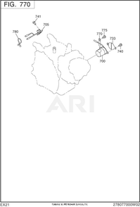770 Electric Device Diagram and Parts List for EX210D50036  Subaru Engine