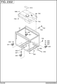 Pipe Frame Diagram and Parts List for RLE29045020 RGX2900 Subaru Generator