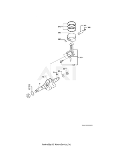 Part Location Diagram of 20G-23401-H3 Subaru Piston Eh100
