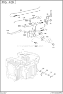 Governor Operation Diagram and Parts List for EA190V50030  Subaru Engine