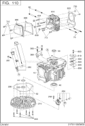Crank Case Diagram and Parts List for EA190V70010  Subaru Engine