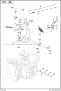 Governor Operation Diagram and Parts List for EA190V70010  Subaru Engine