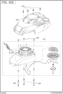 Cooling Starting Diagram and Parts List for EA190V50030  Subaru Engine