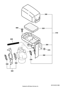 315 Air Cleaner Diagram and Parts List for EX170D10065  Subaru Engine