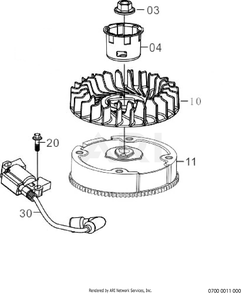 700 Electric Device Diagram and Parts List for EA190VS5030  Subaru Engine