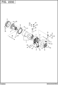 Part Location Diagram of 36A-25000-08 Subaru Bushing rgx 3000-rgx7800