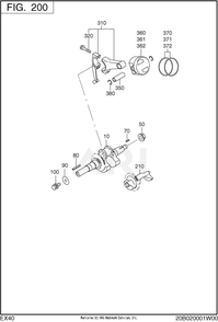 Part Location Diagram of 20B-23404-J3 Subaru Piston