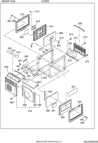 2500 Cover Diagram and Parts List for RAS28023030  Subaru Generator