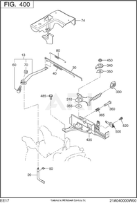 400 Governor Diagram and Parts List for EE170DST010  Subaru Engine