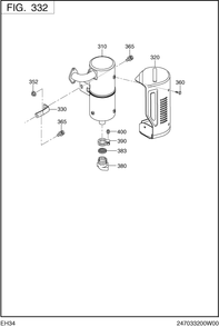 Intake Exhaust Diagram and Parts List for EH340DS7430 EH340 Subaru Engine