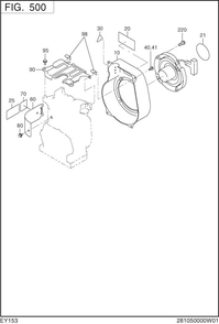 Cooling,starting Diagram and Parts List for EY153DC0690 EY153 Subaru Engine
